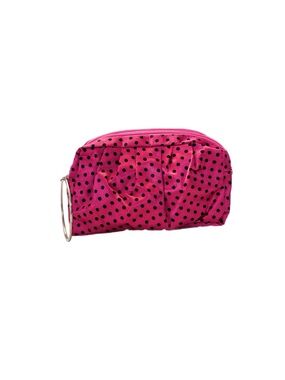 Pink Polka Dot Wristlet Cosmetic Bag Pouch